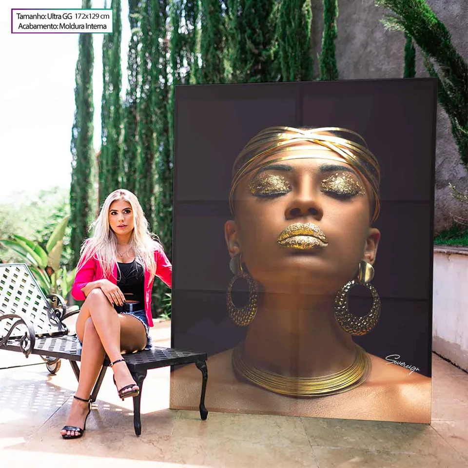 Quadro decorativo Africana Luxo
