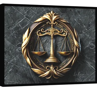 Quadro Brasão do Direito - Escritório de Advocacia | QuadrosDecorativos.com