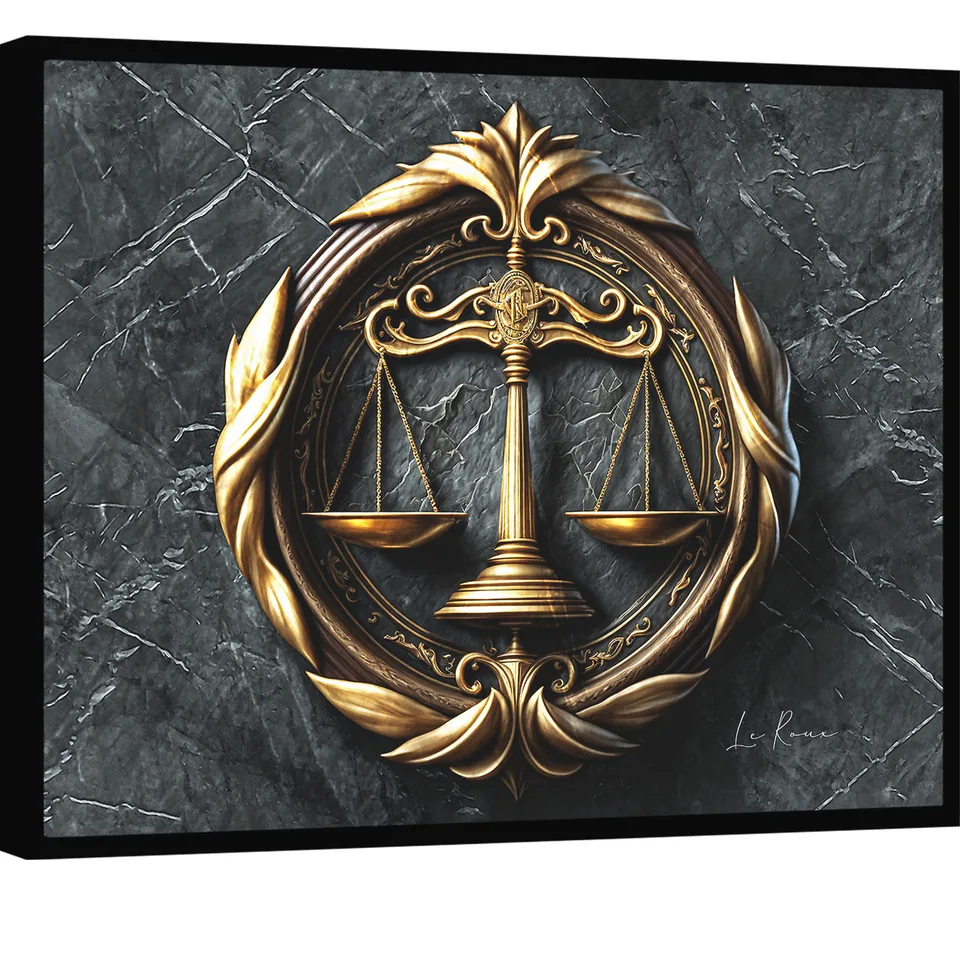 Quadro Brasão do Direito - Escritório de Advocacia | QuadrosDecorativos.com