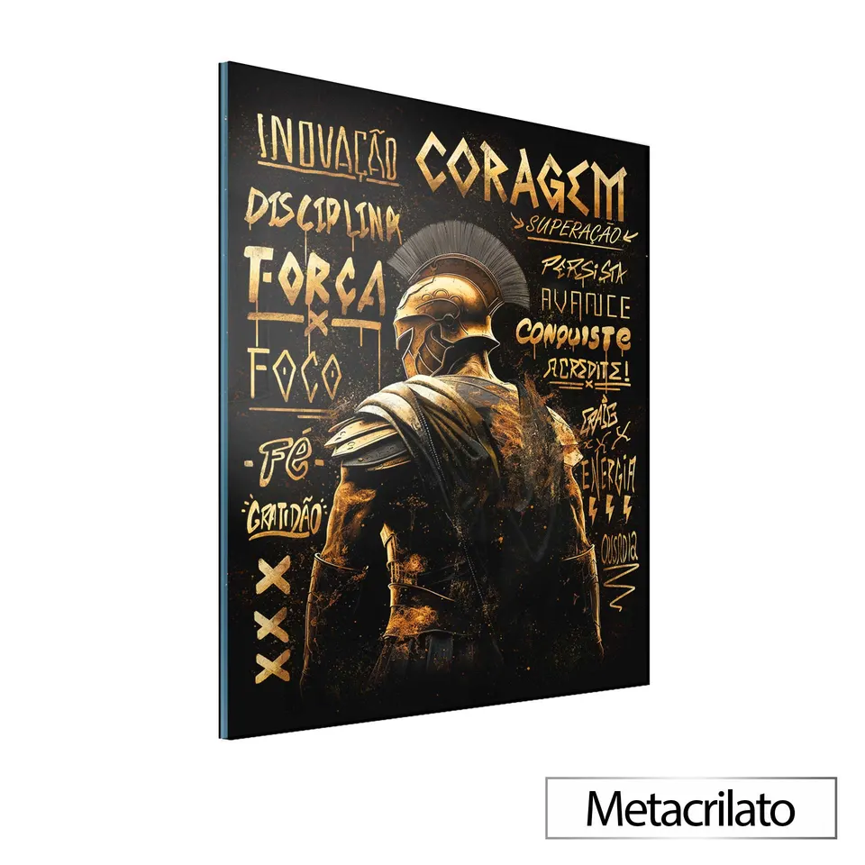 Quadro Espartano Dourado
