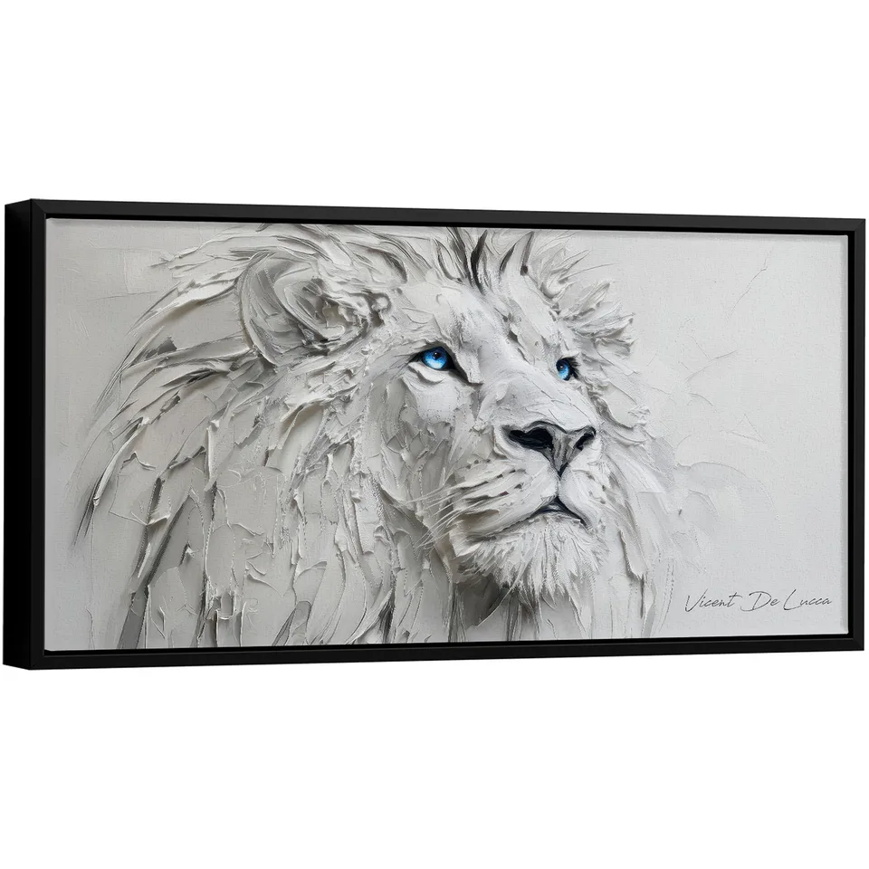 quadro olhar da realeza — leão majestoso em poder — arte do artista Benoit