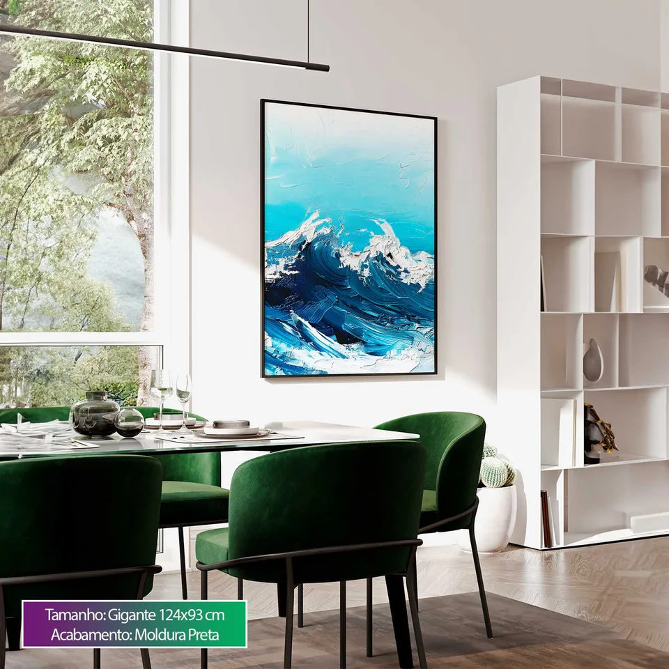 Quadro Abstrato Ondas Turbulentas — foto 2