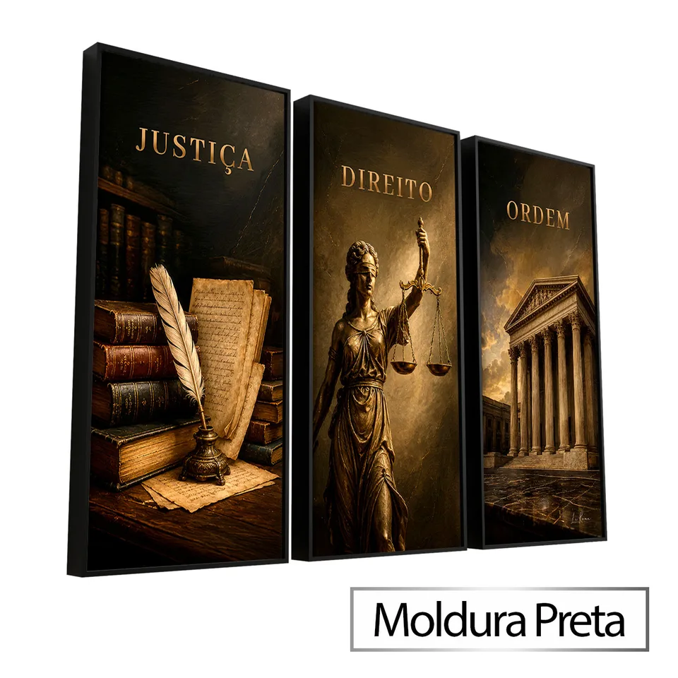 Quadro Os Pilares da Justiça 3 Peças