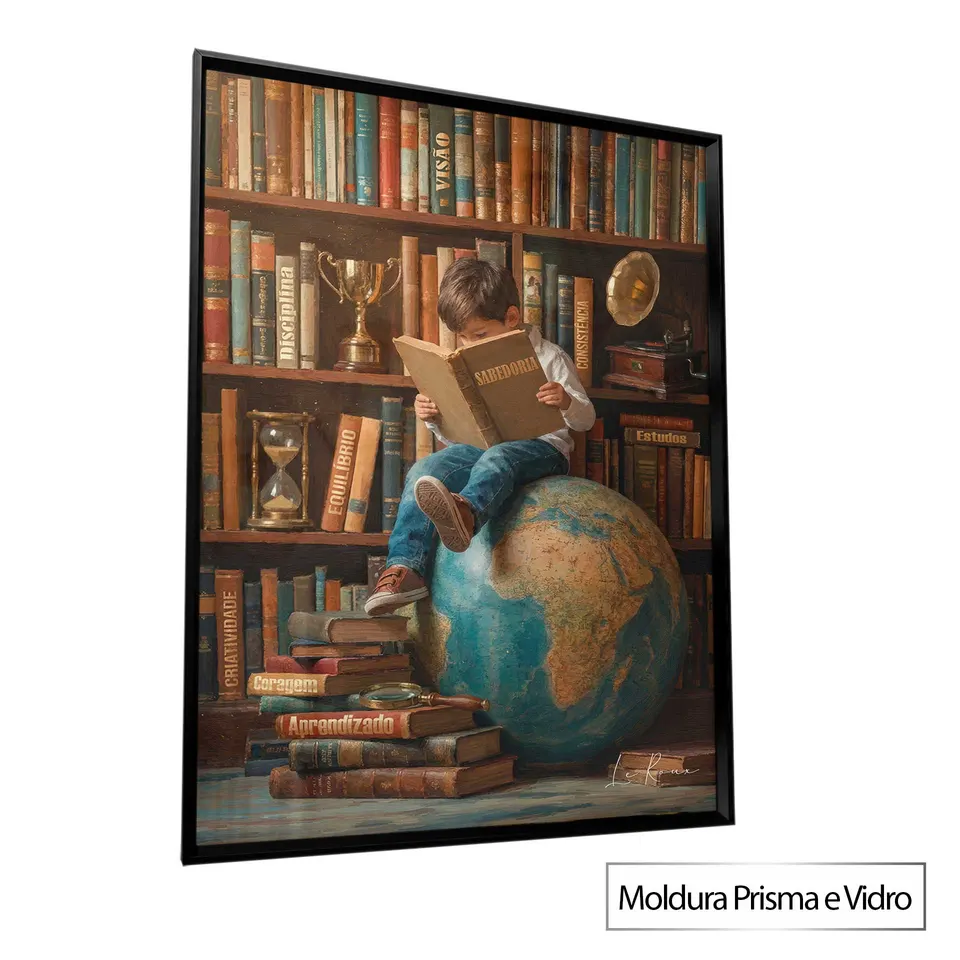 Quadro Um Mundo de Conhecimento
