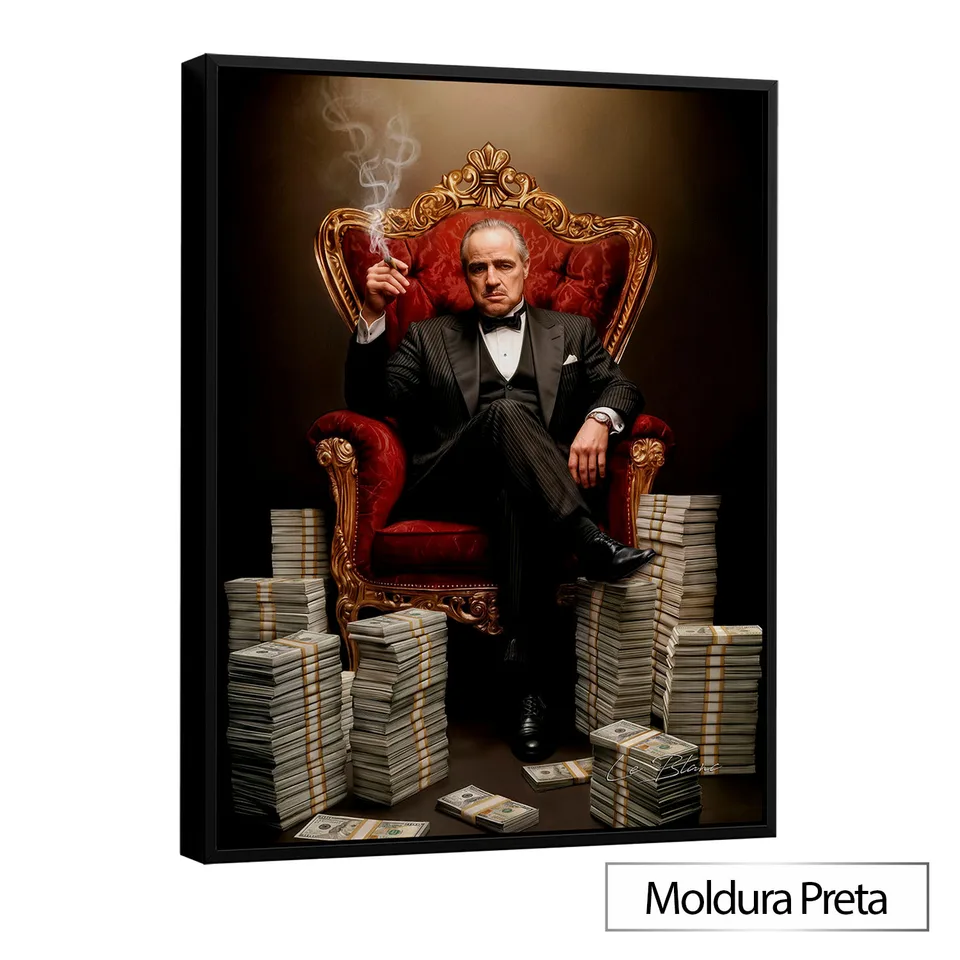 Quadro Poderoso Chefão no Trono do Poder