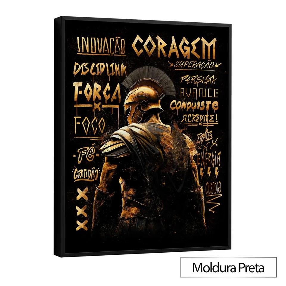 Quadro Espartano Dourado