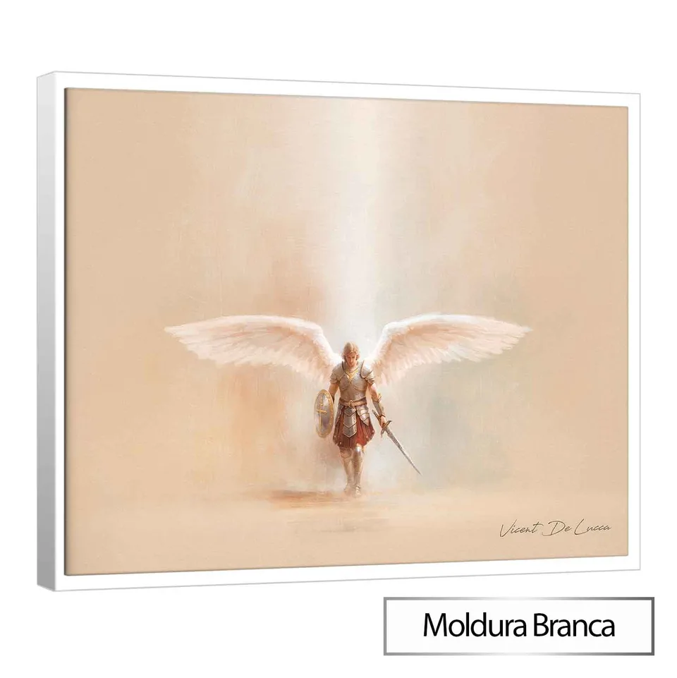 Quadro São Miguel Defensor Celestial - Coleção Minimalista