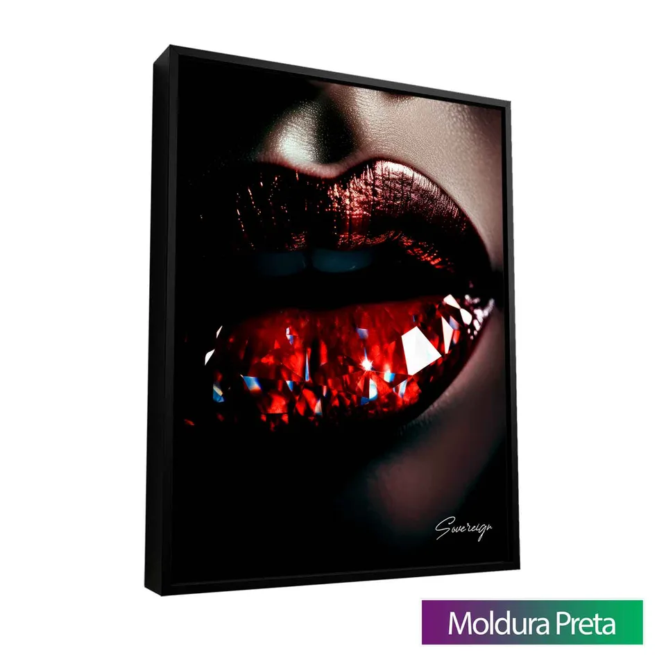 Quadro decorativo Boca de Cristal