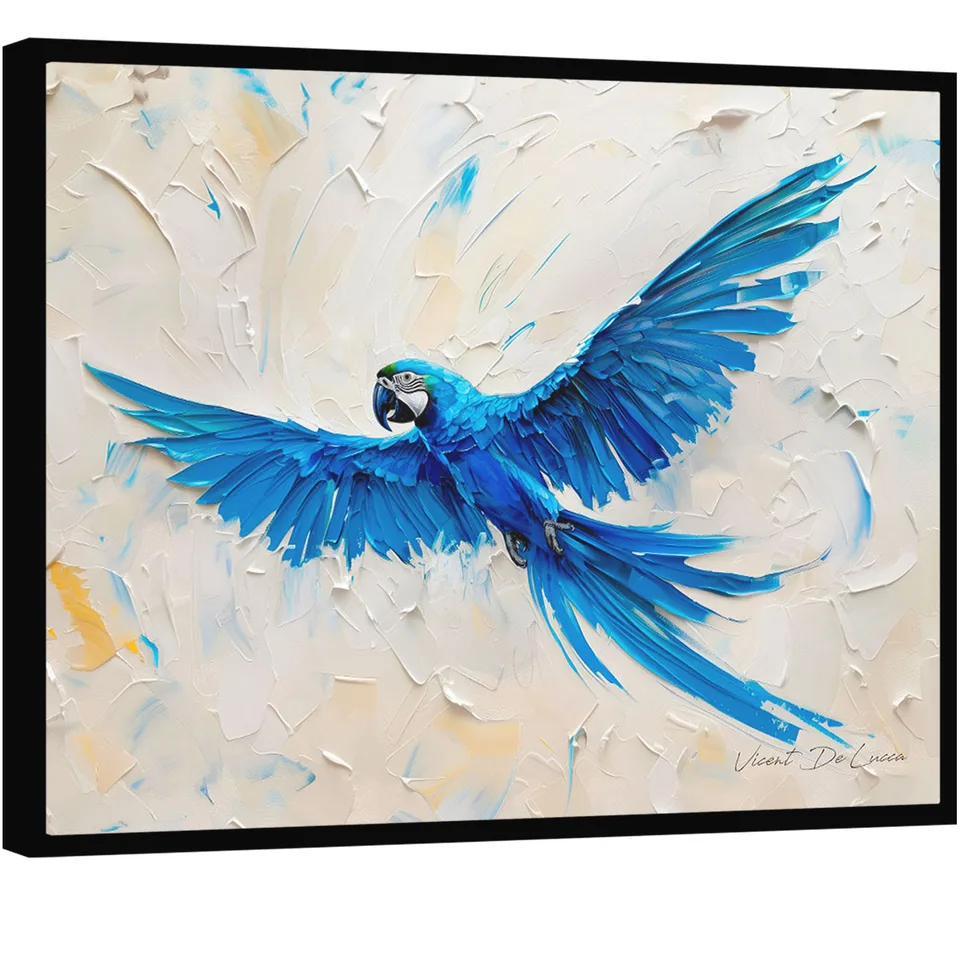 Quadro Arara Azul - Quadros para Consultório de Psicologia | QuadrosDecorativos.com