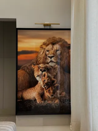 Quadro Família de Leões Safari na casa de Pablo