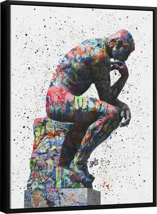 Quadro O Pensador Grafite CRAIG
