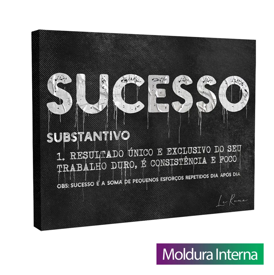 Quadro Sucesso com moldura interna