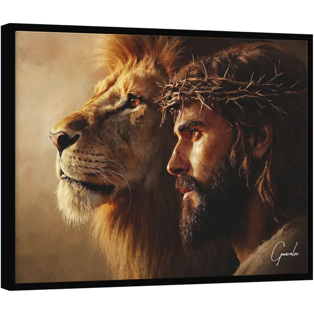 Quadro O Leão de Judá em Cristo - BF 50 Quadros | QuadrosDecorativos.com
