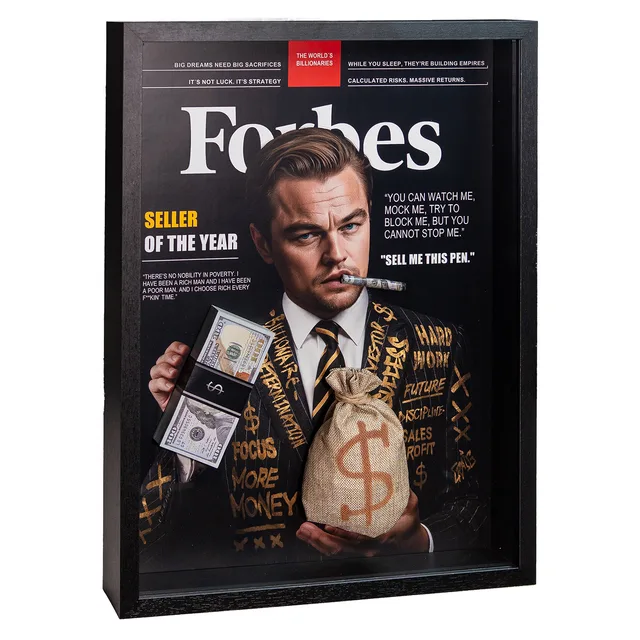 Lobo de Wall Street Forbes - 3D Masterpiece | QuadrosDecorativos.com