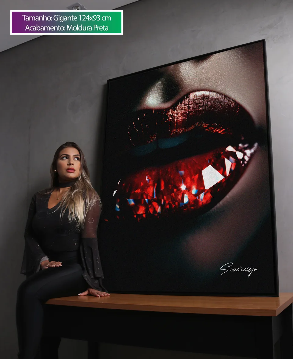 Quadro decorativo Boca de Cristal