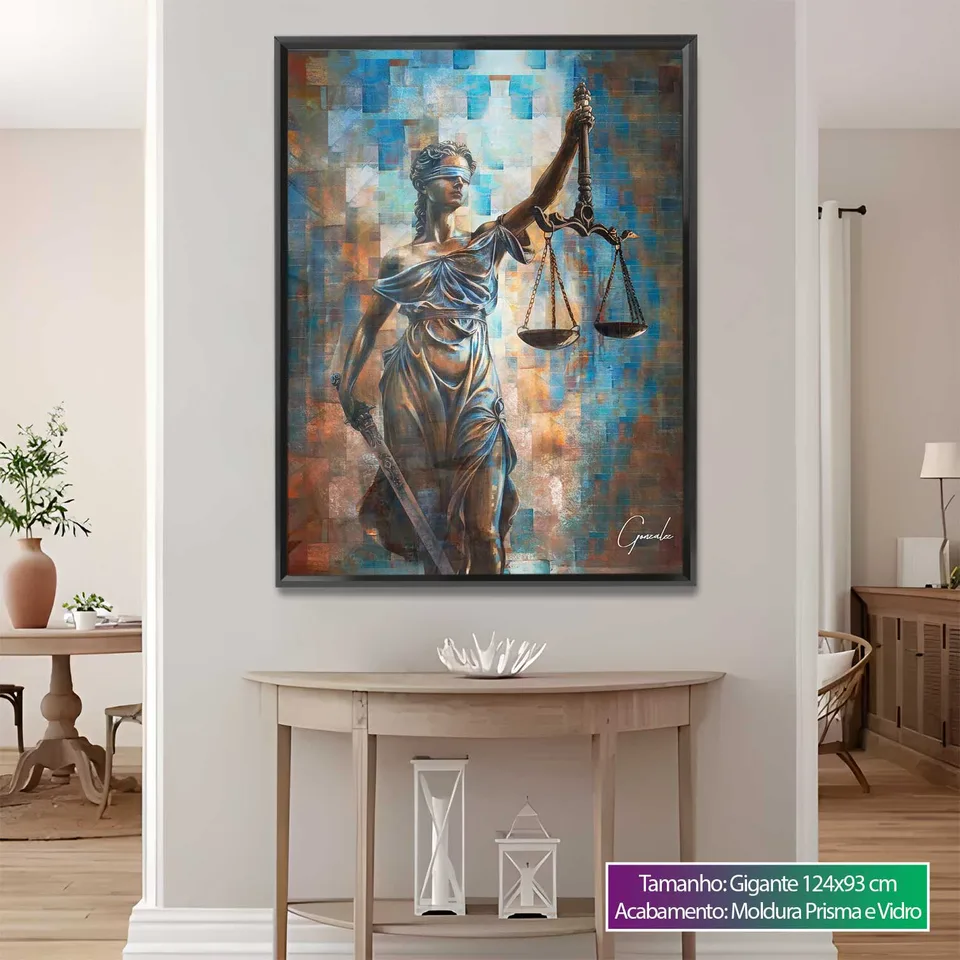 Quadro Deusa da Justiça Grid Art — foto 6