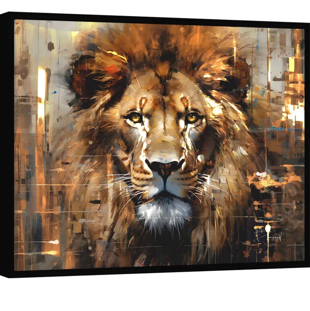 Quadro Leão Strati D'Arte - Quadros de Leão | QuadrosDecorativos.com