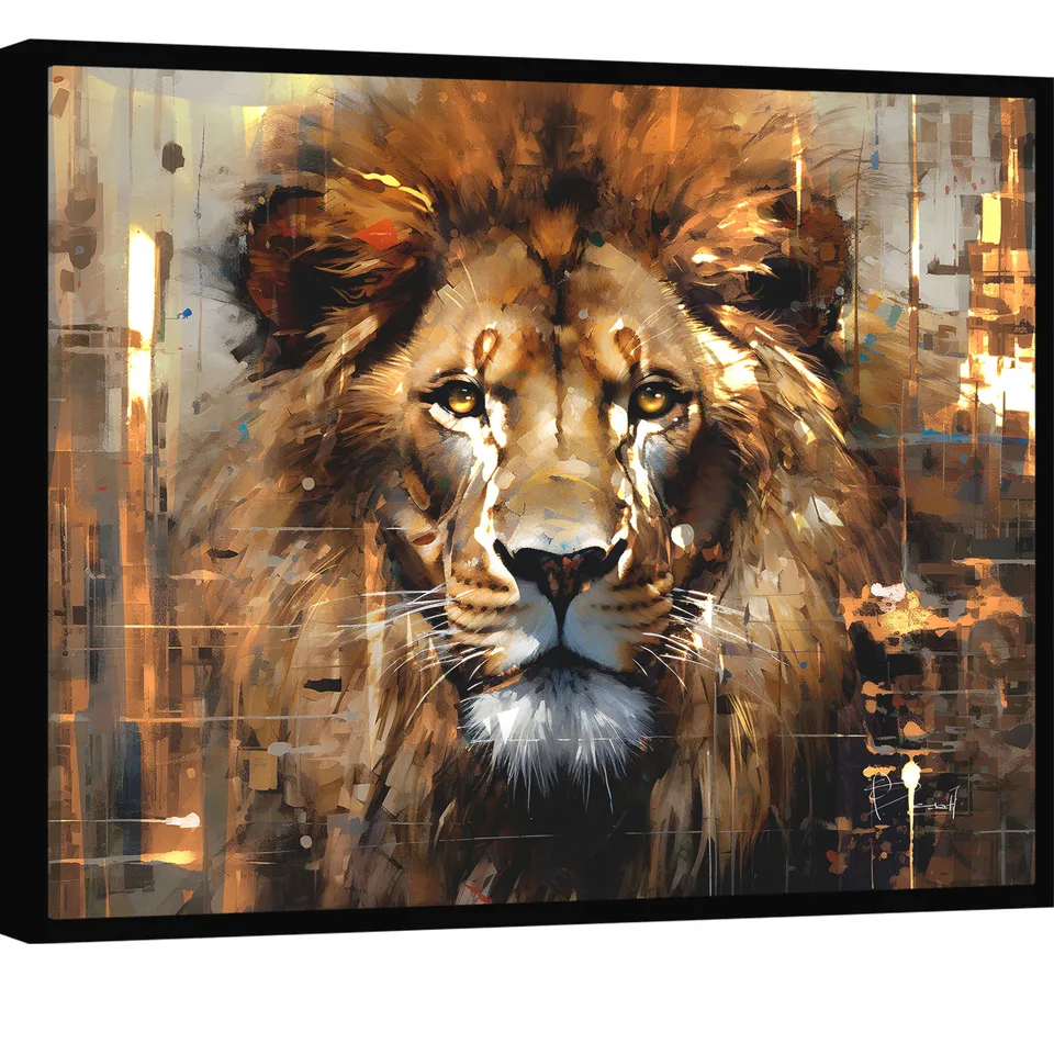 Quadro Leão Strati D'Arte