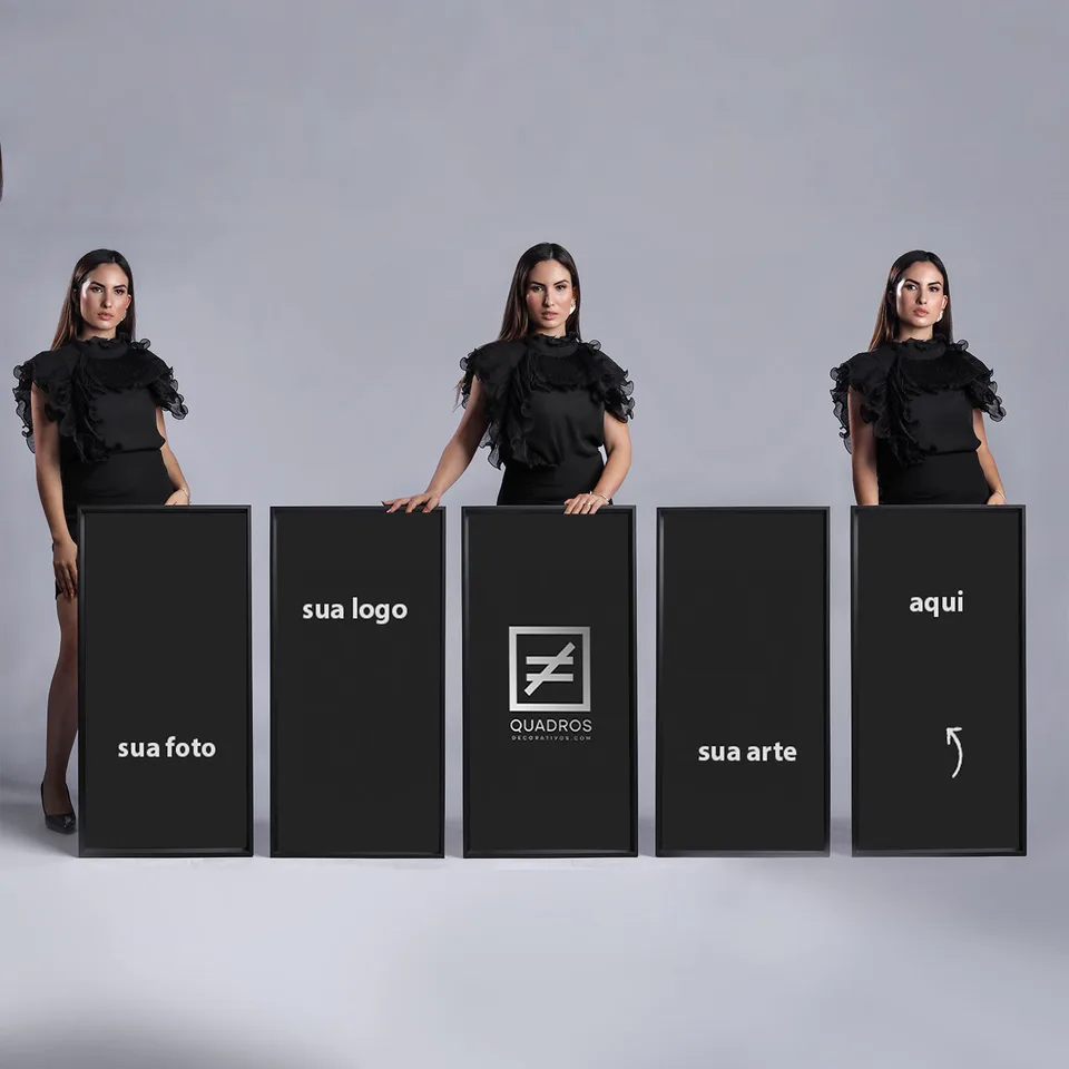 Quadro 5 Peças Personalizado com Modelo