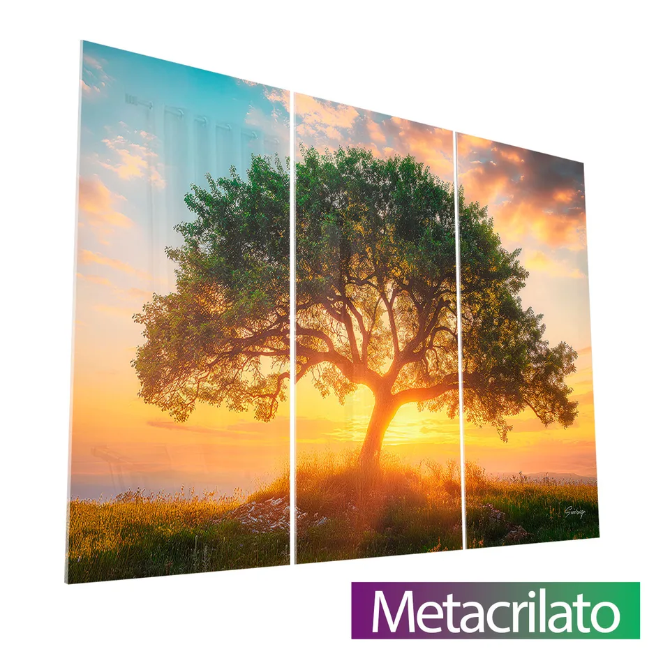 8958 Quadro Árvore ao Entardecer 3 Peças (1)