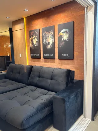 Quadro Disciplina, Execução e Foco Realista 3 Peças na casa de Cassiano Henrique Pereira