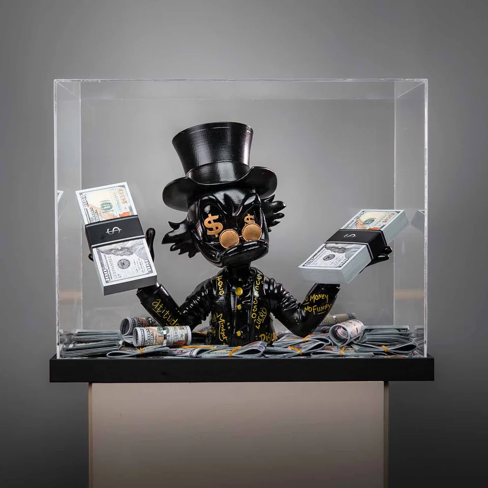 ducks money detalhe — composição vibrante em perspectiva 3D por Craig