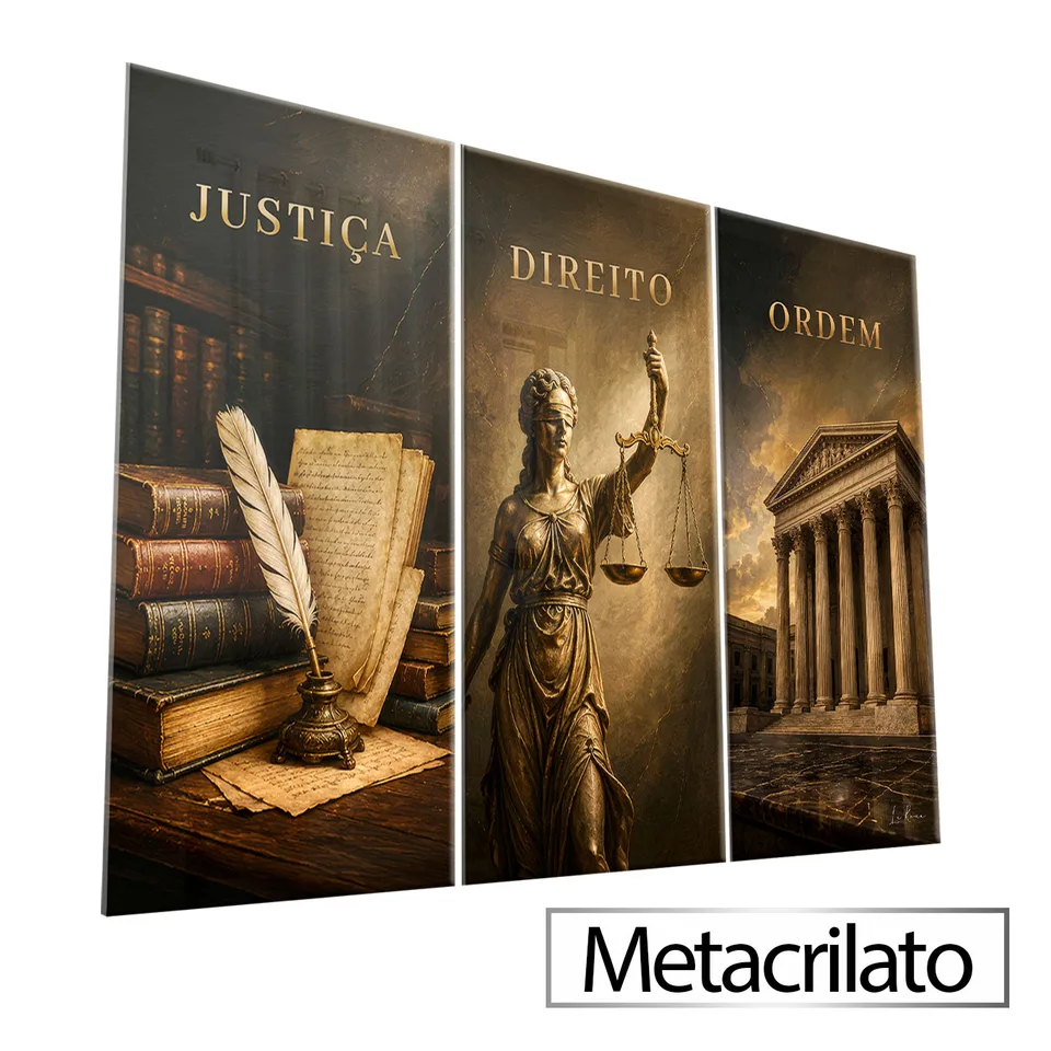 Quadro Os Pilares da Justiça 3 Peças
