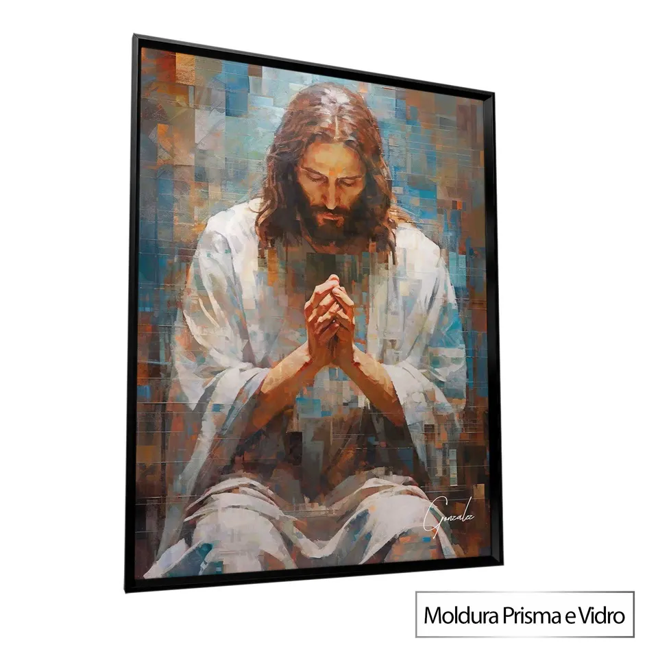 Quadro Jesus Grid Art
