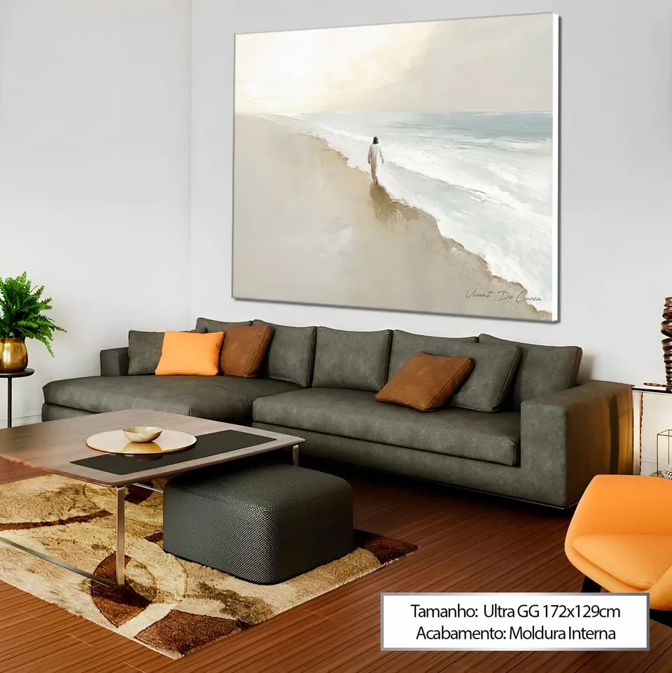 7049 Quadro Jesus Caminhando no Litoral – Coleção Minimalista (12)