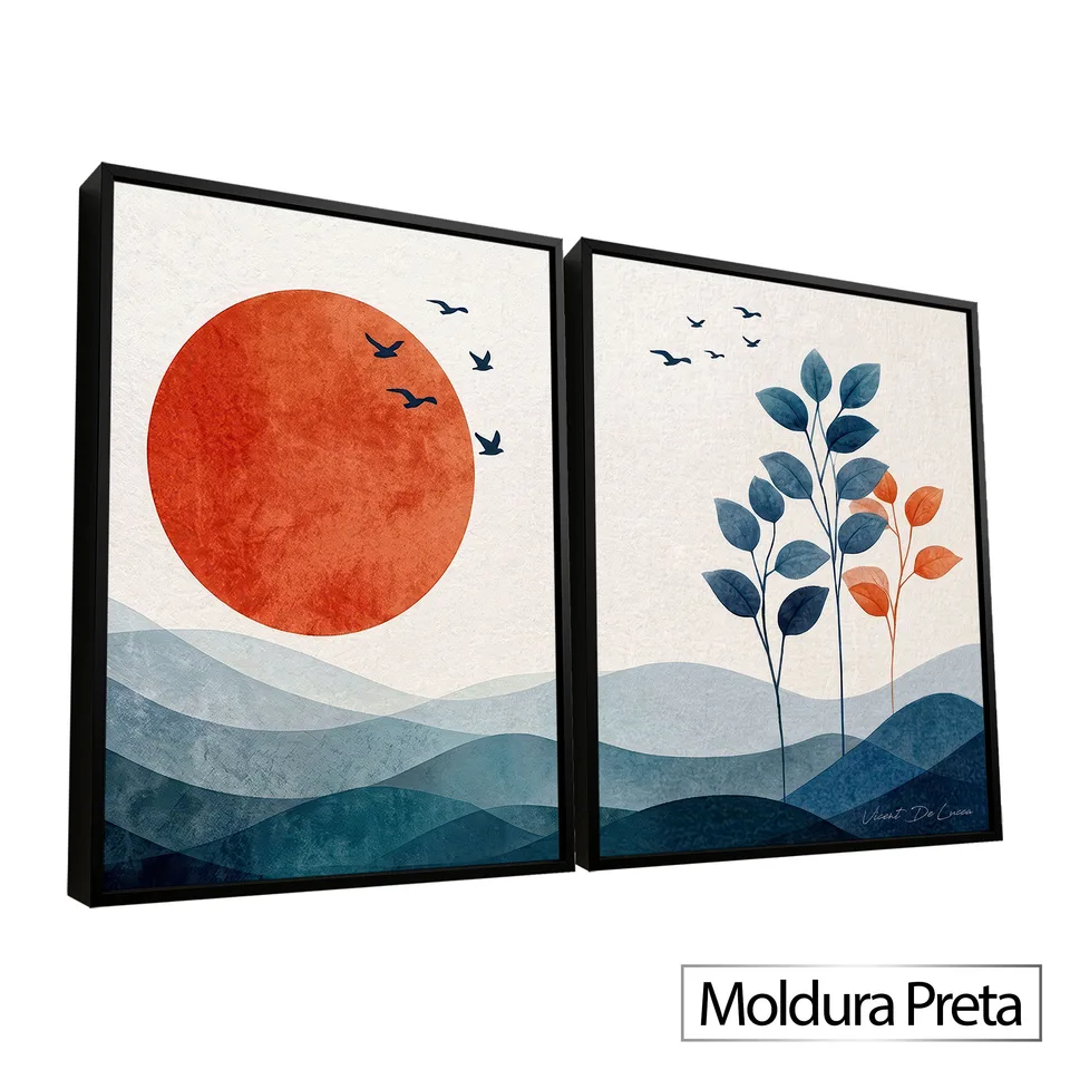 Quadro Minimalismo Natural - 2 Peças
