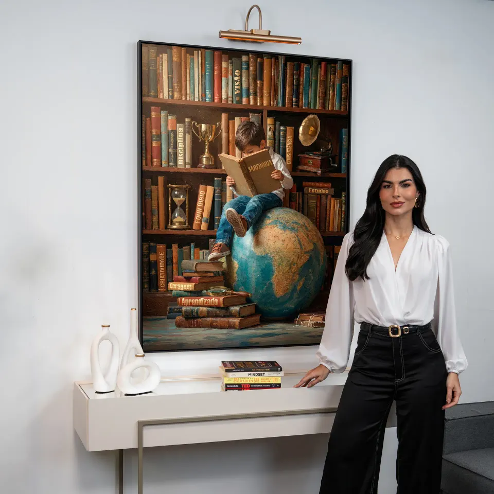 Quadro Um Mundo de Conhecimento — foto 5