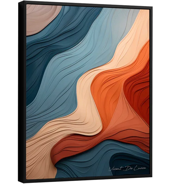 Quadro Abstrato Rio e Terra - Combinações | QuadrosDecorativos.com