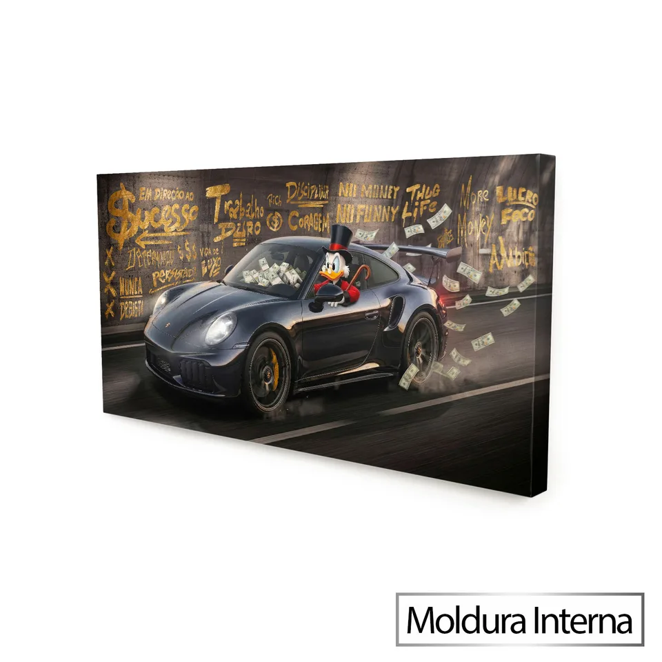 Quadro The Duck's em Direção ao Sucesso — Moldura Interna, Médio 68x34