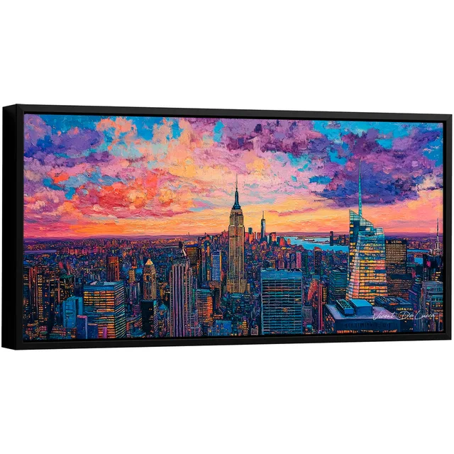 Quadro Nova York ao Nascer do Sol - Quadros Abstratos | QuadrosDecorativos.com