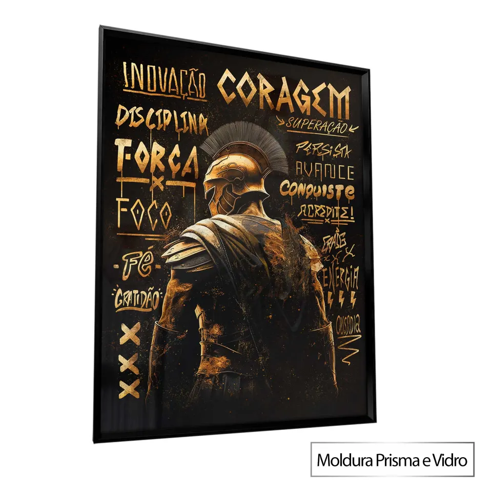 Quadro Espartano Dourado