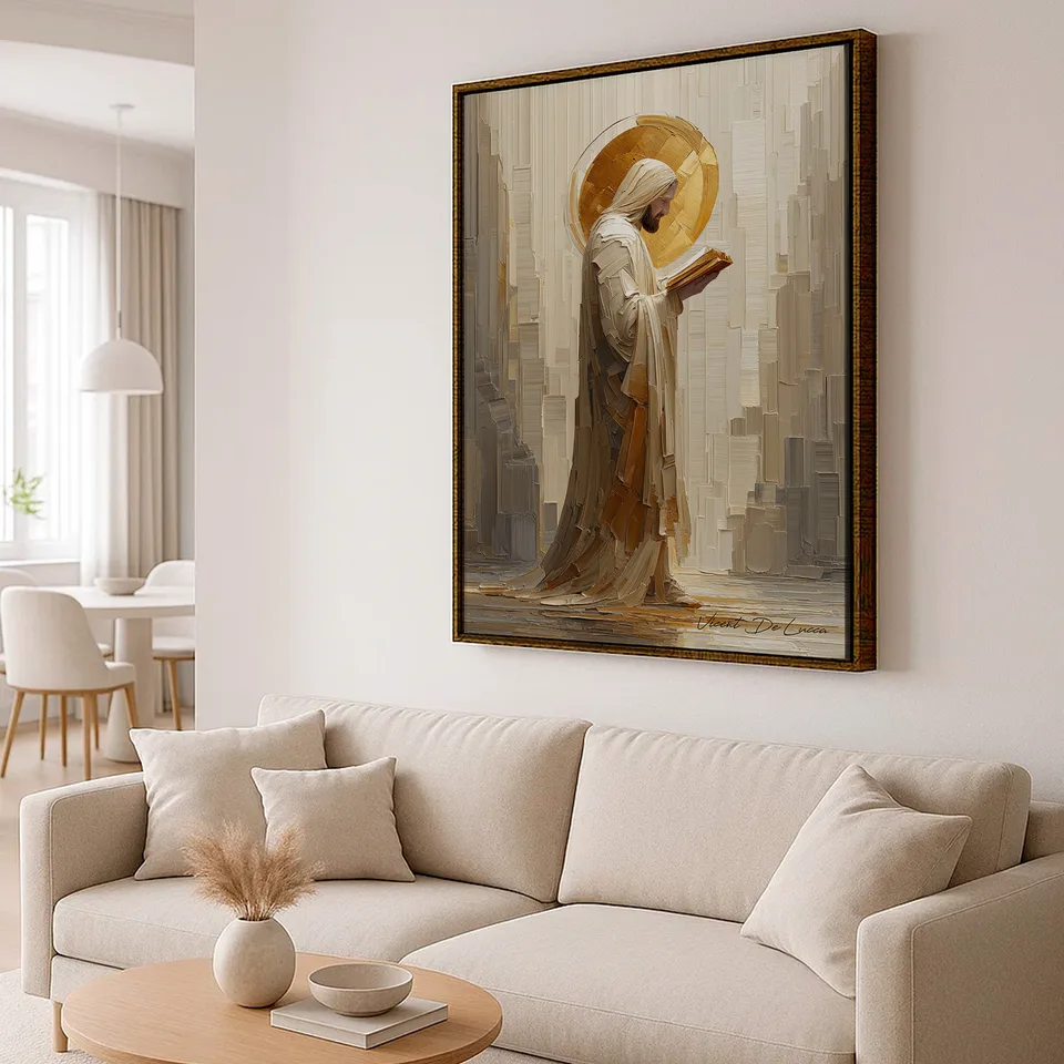 quadro a sabedoria divina - moldura vicent de lucca