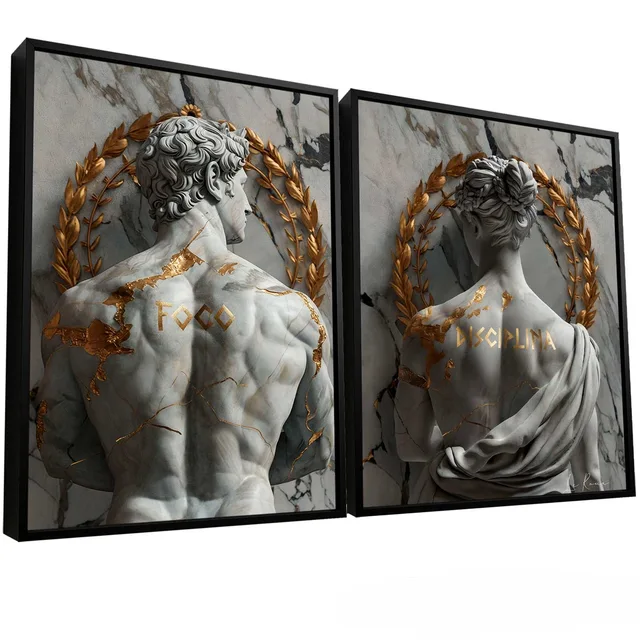 Quadro Corpos Olímpicos 2 Peças - Quadros de Mármore | QuadrosDecorativos.com