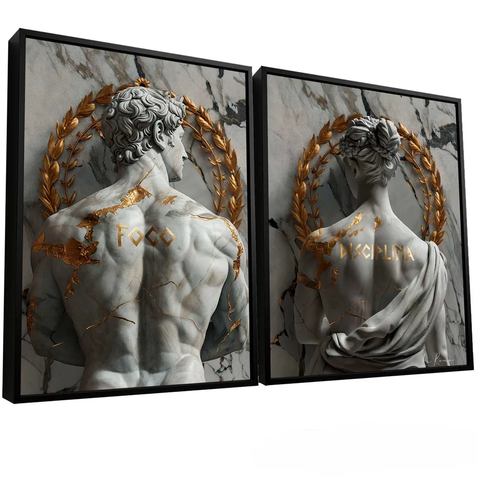 Quadro Corpos Olímpicos 2 Peças - Quadros de Mármore | QuadrosDecorativos.com