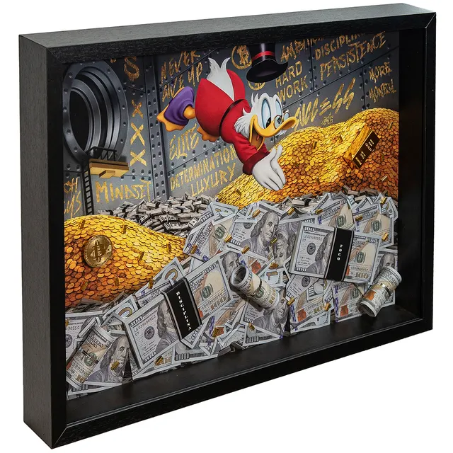 The Duck's Piscina de Dinheiro - 3D Masterpiece | QuadrosDecorativos.com