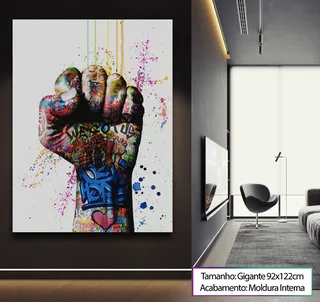 Quadro Resistência Grafite CRAIG — Moldura Interna, Médio 64x48