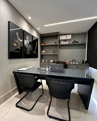Quadro Justiça, Direito e Ordem 3 peças na casa de Clara