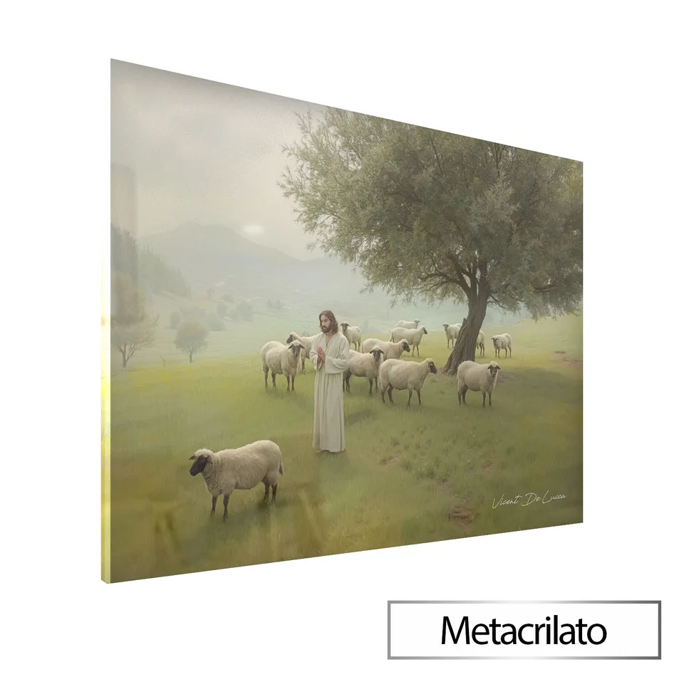 Quadro Jesus e o Rebanho Sagrado