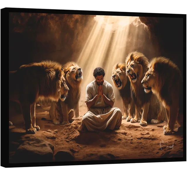 Quadro Daniel na Cova dos Leões - Quadros para Consultório de Psicologia | QuadrosDecorativos.com