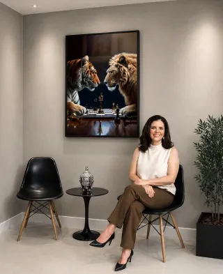Quadro Jogo de Feras na casa de Cristiana Brito