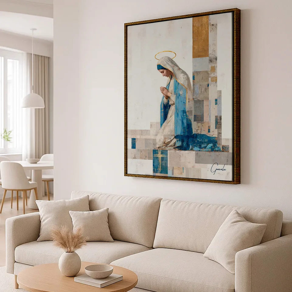 nossa senhora oração — moldura multicor em casa clean