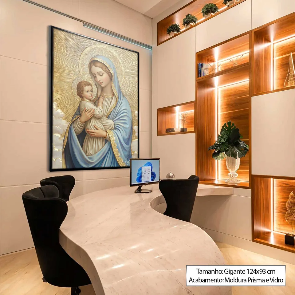 Quadro O Amor Materno de Maria em recepção