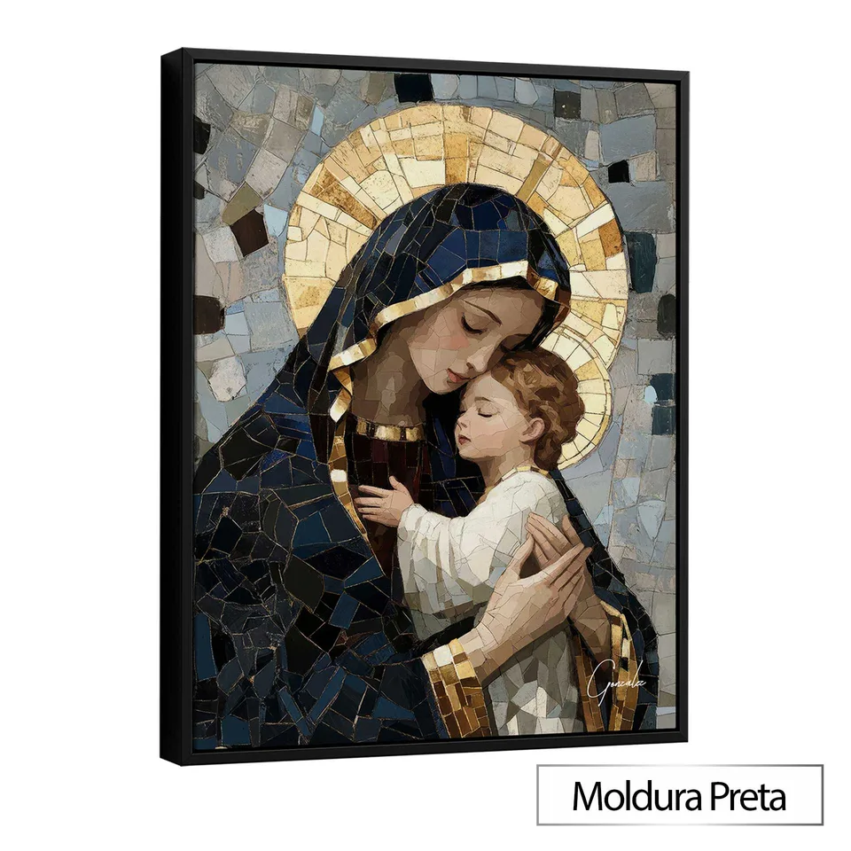 Quadro Maria e Jesus Mosaico — foto 11