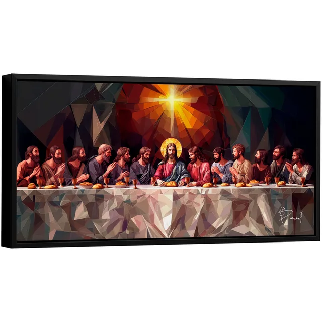 Quadro Santa Ceia Geométrica Capa