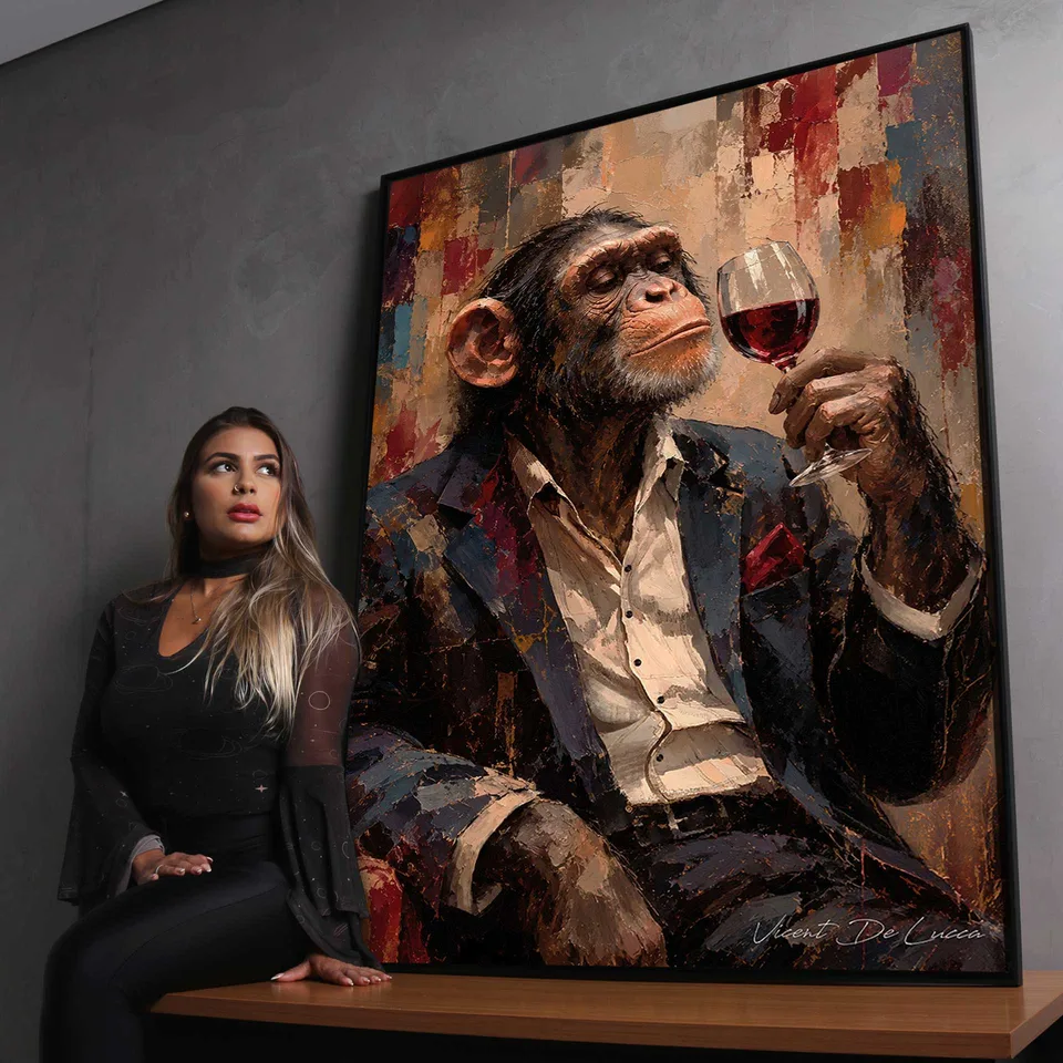 Quadro Macaco e o Vinho — foto 6