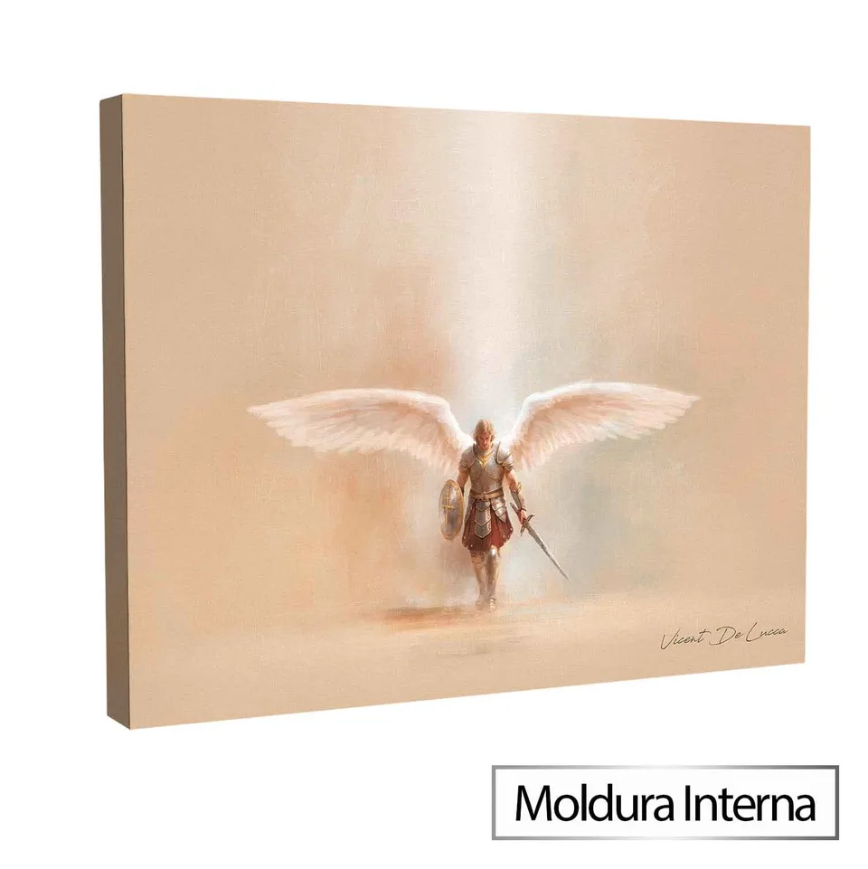 Quadro São Miguel Defensor Celestial - Coleção Minimalista